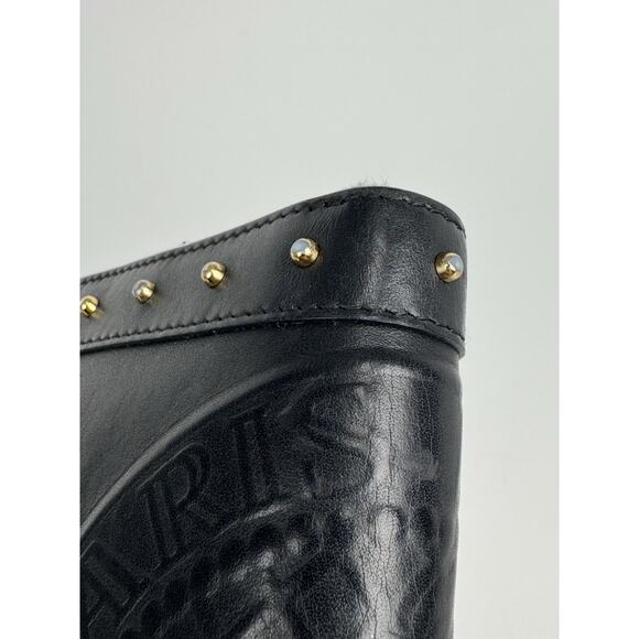 Balmain Embossed Leather Wallet in Black with Gold Hardware B-9 - Picture 16 of 16